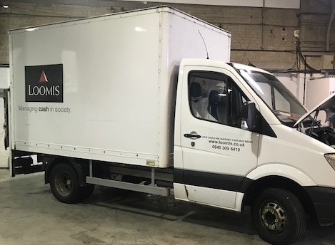 loomis van being serviced